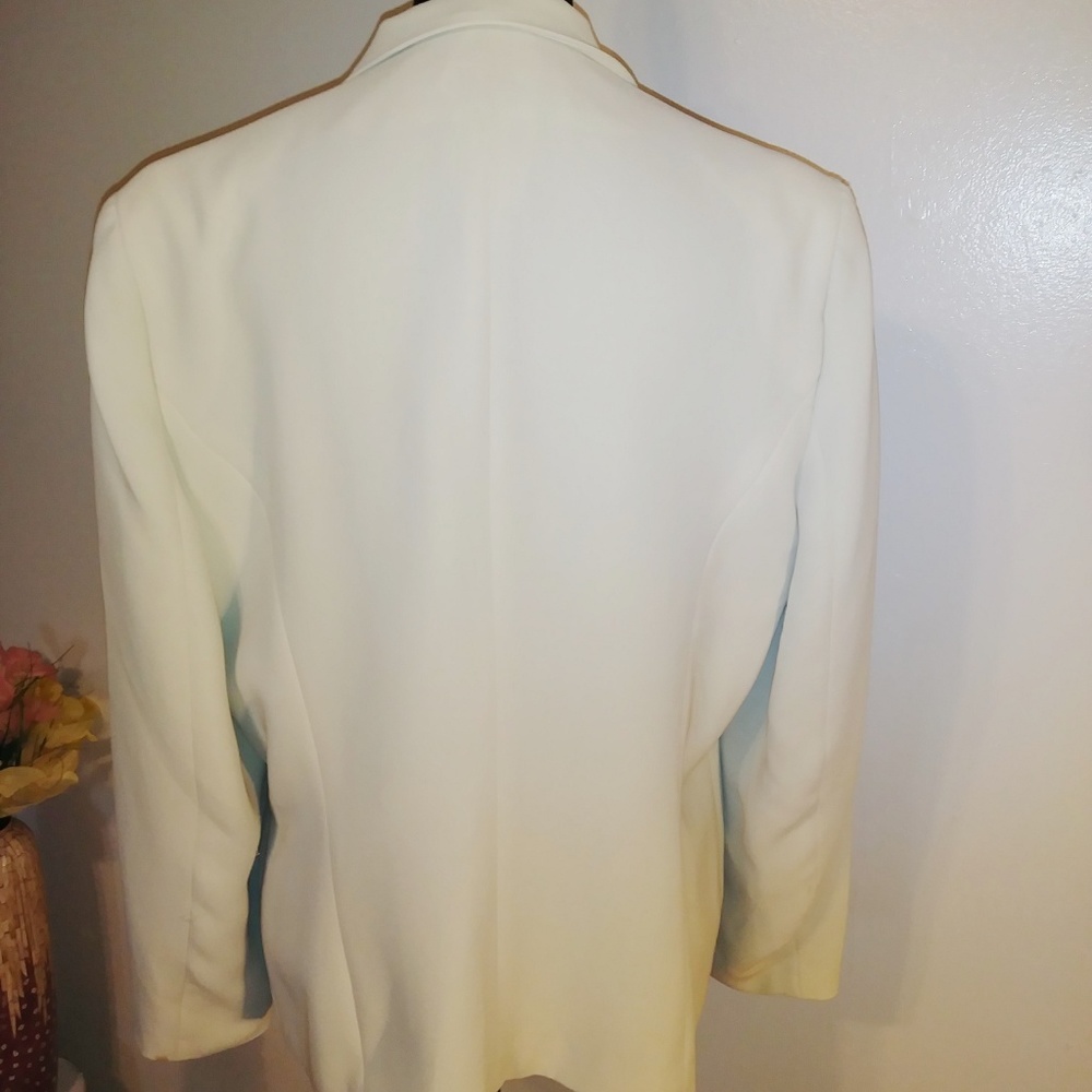 Blazer Cream Colored Button Front - image 5